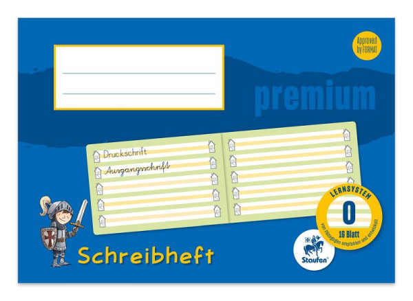 Staufen Schreiblernheft PREMIUM LIN 0 - A5 quer, 90 g/qm, 16 Blatt, 734500701
