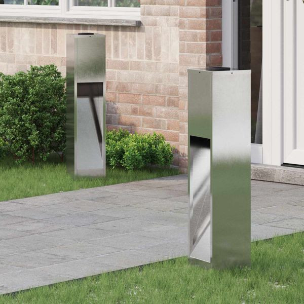 vidaXL Solar LED Wegeleuchte 2 pcs Edelstahl Edelstahl, 879720