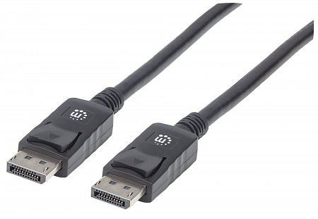MANHATTAN DisplayPort-Kabel, DisplayPort Stecker auf DisplayPort Stecker, Geschirmt, Schwarz, 3 m, 307093