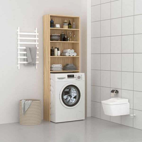 vidaXL Waschmaschinenschrank Sonoma-Eiche 64x24x190 cm, 808407