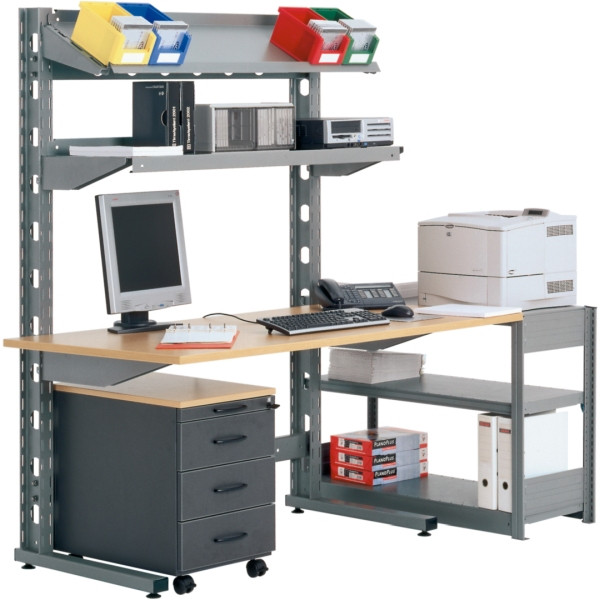 BITO TEC PC-Station einseitig RAL9007 Set, 19444, 4250692930734