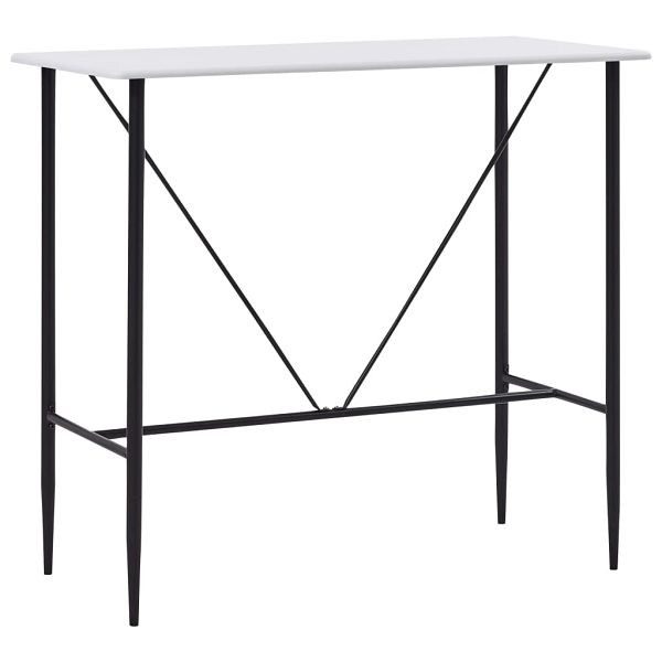vidaXL Bartisch Weiß 120 x 60 x 110 cm MDF, PVC-Beschichtung, 281547