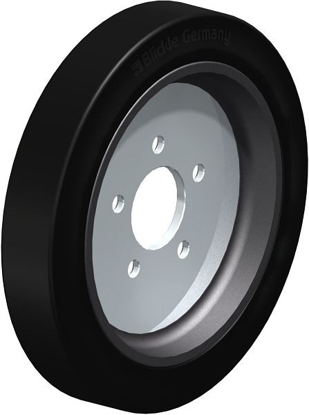 Blickle GEVA 402/5-82 Rad aus Elastik-Vollgummi, Schwarz, 754442