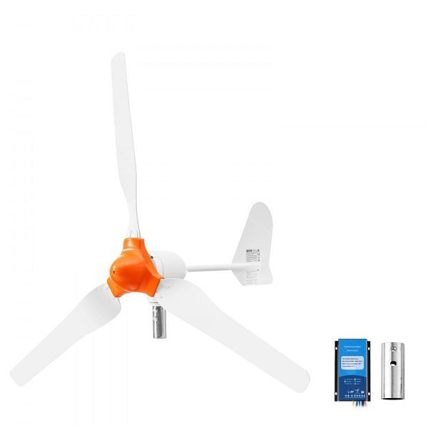 VEVOR 1000W 12V horizontale Windkraftanlage, 3 Rotorblätter, Wind-Solar-Hybridregler, MPPT/PWM, IP67, Überladeschutz, FSSFLWLFDJMPND96G001V9
