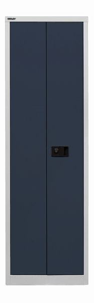 Bisley Flügeltürenschrank Universal, 4 Fachböden, 5 OH, Korpus lichtgrau, Fronten anthrazitgrau, E782A04B6525