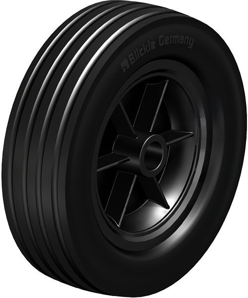 Blickle VPP 254/25G Rad aus Vollgummi, Schwarz, 555417