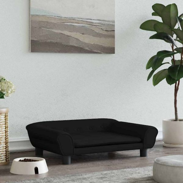 vidaXL Hundebett Schwarz 70x48x22 cm Abmessung Samt, 172016
