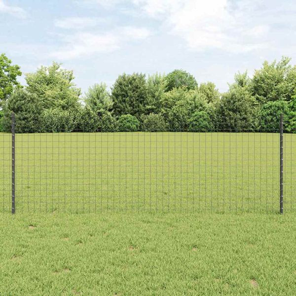 vidaXL Zaunpfosten 11 pcs Grau 80 cm Stahl, 42006279
