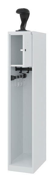 C+P Feuerwehrspind Evolo, Modell YOUNGSTER, 1 Abteil, H1530xB300xT500 mm, Lichtgra, 0490015-10 S10003