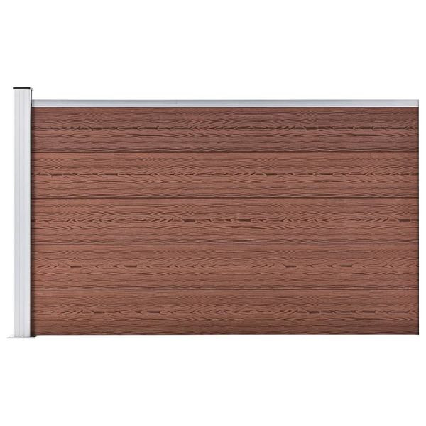 vidaXL Gartenzaun WPC 175x105 cm Braun, Top-Qualität, 49074