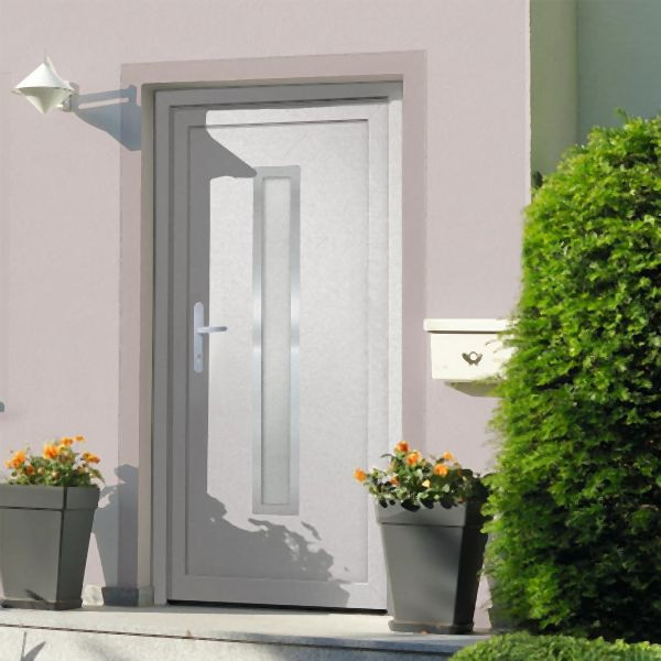 vidaXL Haustür Weiß 98x200 cm PVC, für den Eingangsbereich, 3187887