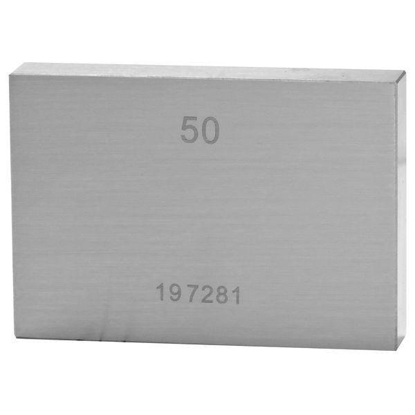 STEINLE Einzel Parallel Endmaß Stahl 50 mm, DIN EN ISO 3650 mit Toleranzklasse: 1, 42020116