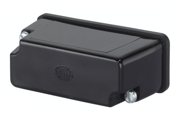 HELLA Kennzeichenleuchte, Halogen, 12/24V, Anbau, ECE, Lichtscheibenfarbe: glasklar, Stecker: Flachstecker, hinten/links/rechts, 2KA 003 168-021