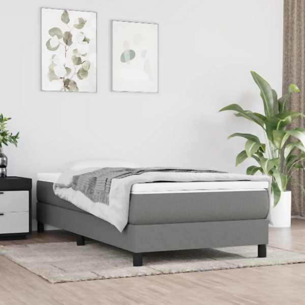 vidaXL Taschenfederkernmatratze Dunkelgrau 120x190x20 cm Stoff, 4007142