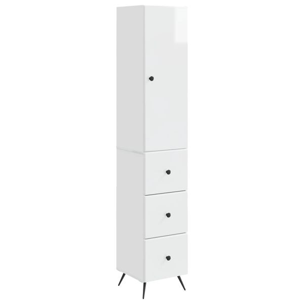 vidaXL Schrankset 2-teilig Hochglanz Weiß 34,5 x 34,5 x 90 cm, 3416893