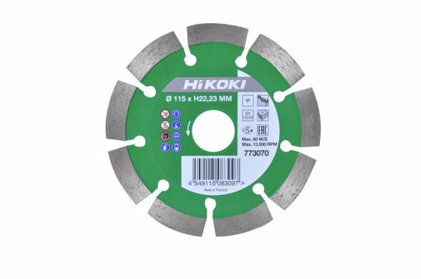 HiKOKI Diamanttrennscheibe 115x10,0x22,23 mm Universal ds, 773070