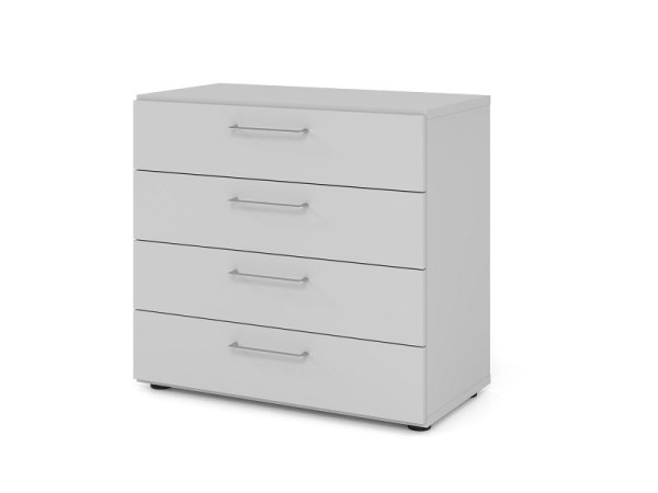 Hammerbacher Regal 2OH, 4 Schübe 928S4 BS, Korpus: Grau / Front: Grau, V928S4/5/5/BS