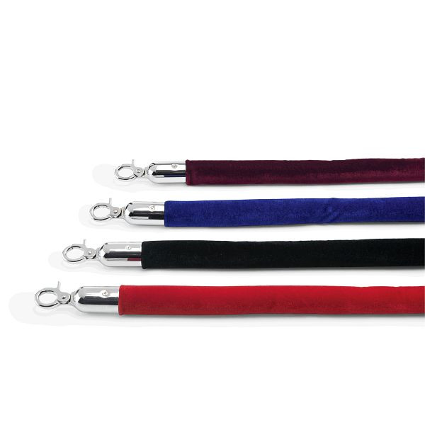 WAS Classic Verbindungstau, Durchmesser 32 mm, 1,5 m, dunkelrot, mit verchromten Beschlägen, 2205150