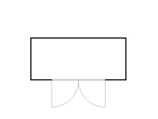 FLADAFI Materialcontainer IC Pro 1500, isoliert, Holzfußboden, Doppelflügeltür (symmetrisch) auf der 5 m Seite, F2221500301