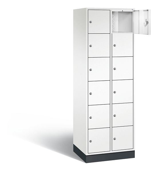 C+P Schließfachschrank Intro, H1950xB620xT490mm, Farbe: Verkehrsweiß, 8670-201 S10131