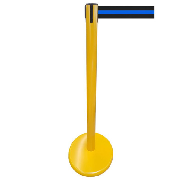 Stein HGS Personenleitsystem -P-LINE Future-, Metall/ gelb, schwarz/blau/schwarz waagerecht (gestreift), mit Sicherheitsverschluss (selbstlösend), 12795-0703