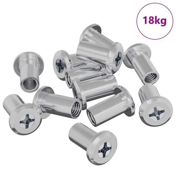 vidaXL Sicherungsmutter 3673-teilig Silber Stahl, 864561