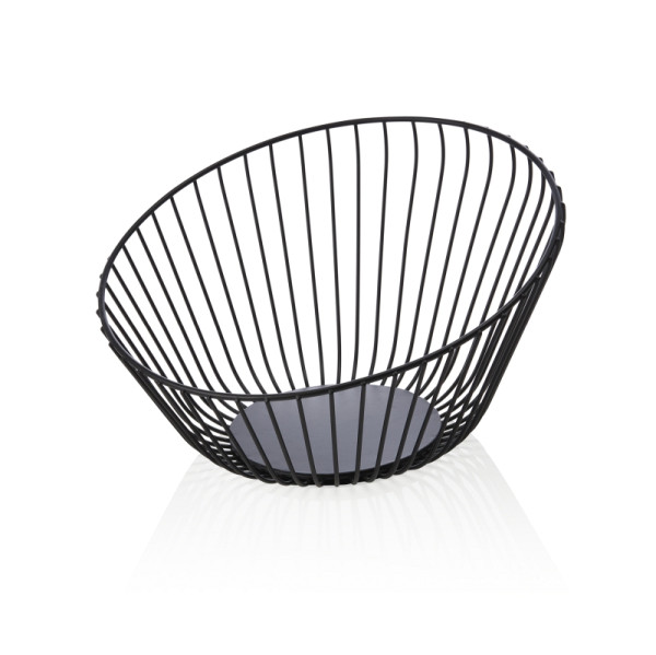 WAS Buffetkorb, Ø 25 cm, Höhe 14 cm, schwarz pulverbeschichtet, Metall, 1437025