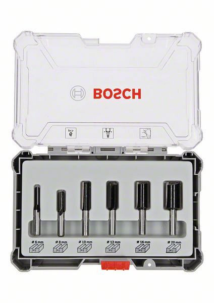 Bosch 6-teilig Nutfräser-Set, 8-mm-Schaft, 2607017466