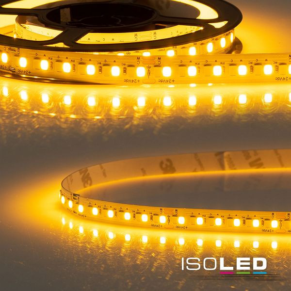 ISOLED LED CRI819/840 CCT Flexband, 24V DC, 10W ww + 10W nw, IP20, Amber+Lime, 5m Rolle, 240 LED/m, 115699