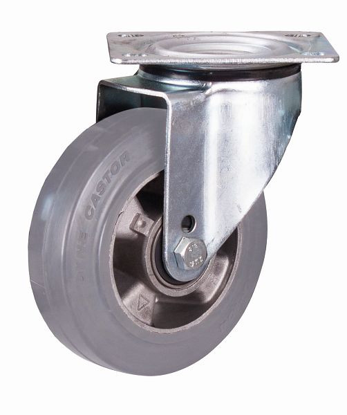 VARIOfit Lenkrolle Elastikvollgummi, 160 x 50 mm, grau, lpg-160.012