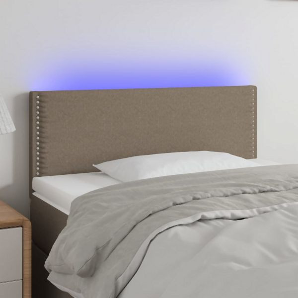 vidaXL LED Kopfteil Taupe 90x5x78/88 cm Abmessung Stoff, 3121458