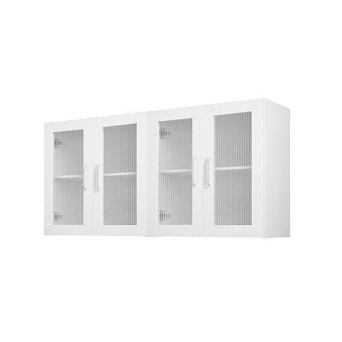 VEVOR 2-stöckiger Wandschrank für Waschküche, 4 Türen, verstellbares Regal, 72,6 kg belastbar, 30,5 x 61 x 61 cm, XYFJSM48INCHYO3XX001V0