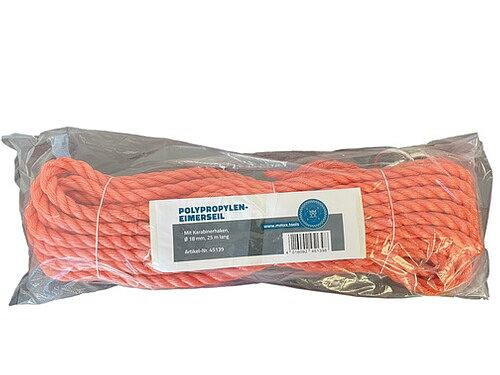 MMXX Polypropylen-Eimerseil mit Karabinerhaken, Ø 18 mm, 25 m lang, 45139