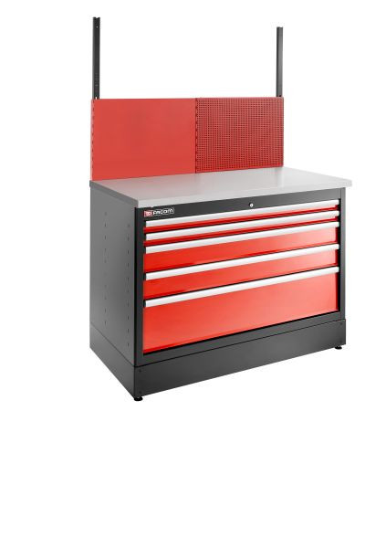 Facom JLS3 DOPPELTER UNTERSCHRANK 5 SCHUBLADEN ROT, JLS3-MBD5T