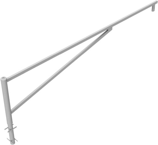 Schake Drehschranke, zum Einbetonieren, feuerverzinkt, lichte Weite: 4000 mm, mit Profilzylinderschloss, 413_400Z