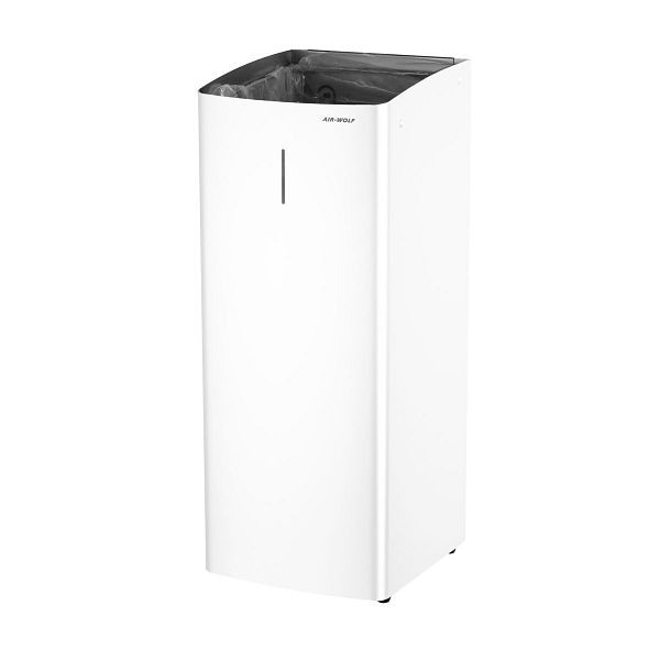 Air Wolf Abfallbehälter, Weiß, 50 Liter, Edelstahl, Serie Alpha, 60-177