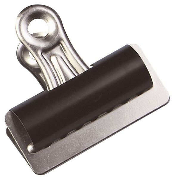 Q-Connect Briefklemmer - 75 mm, Klemmvolumen 20 mm, schwarz, VE: 10 Stück, KF01291