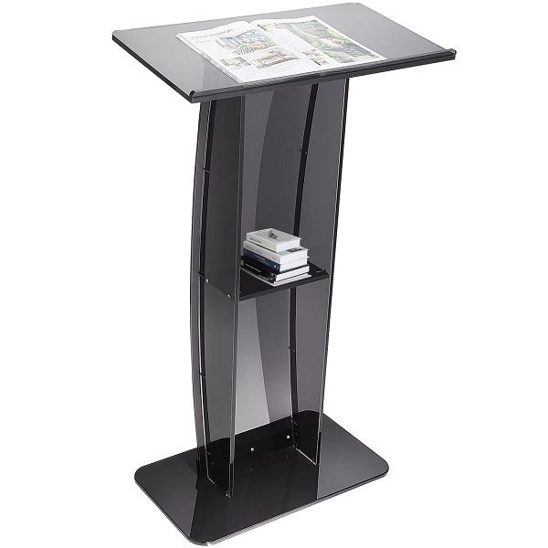 VEVOR Stehpult 685 x 330 x 1198 mm, Podium-Ständer mit Breiter Lesefläche und Aufbewahrungsregal, für Kirche, Büro, Schule, Schwarz, CTSJTHSTMYK47UDDCV0