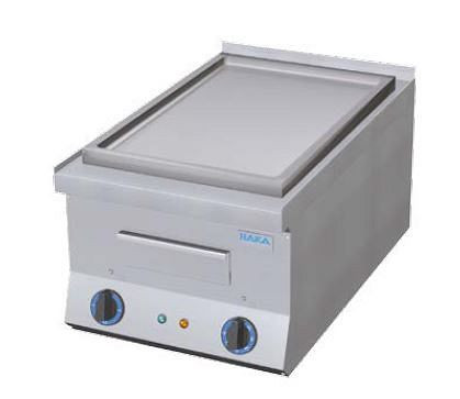 HAKA Griddleplatte Bratplatte aus hartverchromtem Stahl, Bratfläche: B 320 x T 520 mm, 1 Bratzone, Höhe 350 mm, EGT-400_hvS-H350