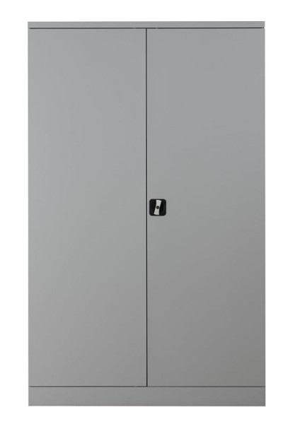 Gürkan Flügeltürenschrank, 60 x 120 x 195 cm, Lichtgrau, Verstärkte Fachboden Stück 4, FLC.192/60/N, 109877