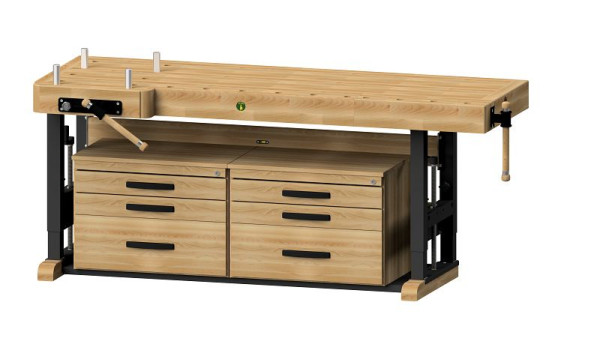 Ulmia Hobelbank Modell 4 - Berufsschule, manuell höhenverstellbar 700 - 1000 mm, 4-200 mHV-B, 4044637198088