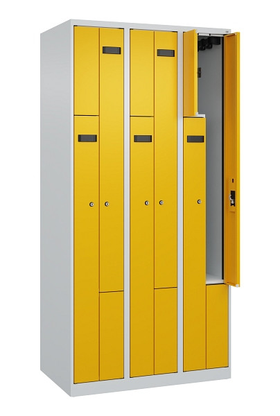 C+P Z-Spind Evolo PLUS, 6 Fächer, 1850x900x500mm, 7035/1004, Zylinderschloss, 049003-306 S10027
