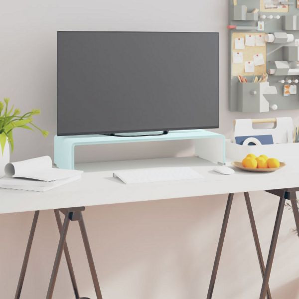 vidaXL TV-Aufsatz/Monitorerhöhung Glas Grün 60x25x11 cm, 244143
