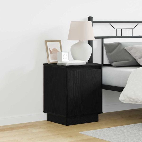 vidaXL Nachttisch mit 2 pcs Schwarz 39 x 34,5 x 50 cm Holzwerkstoff, 869597