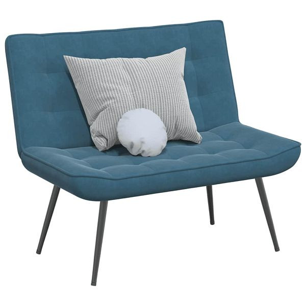 vidaXL Sitzbank Blau 110x74x84 cm Samt, Blickfang, 4012346