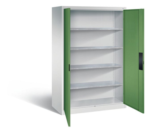 C+P Werkzeugschrank Acurado, H1950xB1200xT600mm, Farbe: Lichtgrau / Resedagrün, Muldengriff, 8932-052 S10295