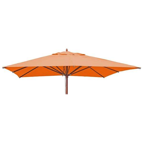 Mendler Ersatz-Bezug für Gastronomie Holz-Sonnenschirm HWC-C57, Sonnenschirmbezug, eckig 3x3m Polyester 3kg, terracotta, 76660