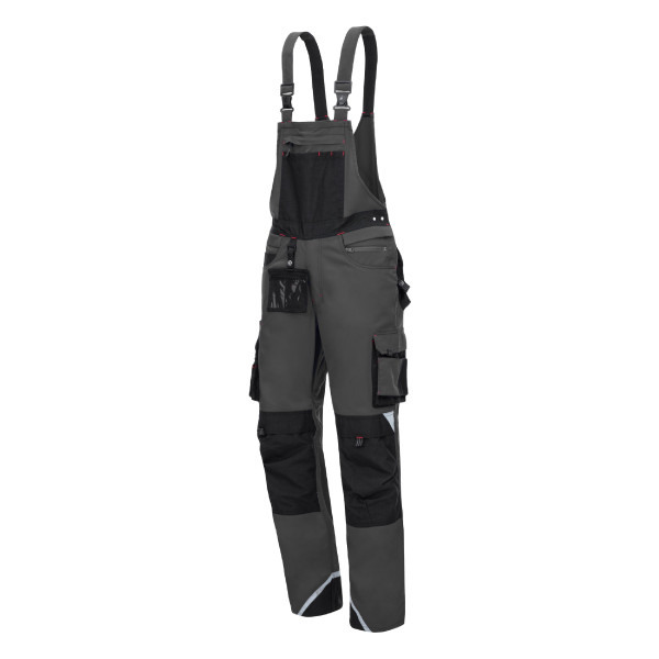 NITRAS MOTION TEX PRO FX, Latzhose, Größe: 26, Farbe: grau, VE: 10 Stück, 7722-26