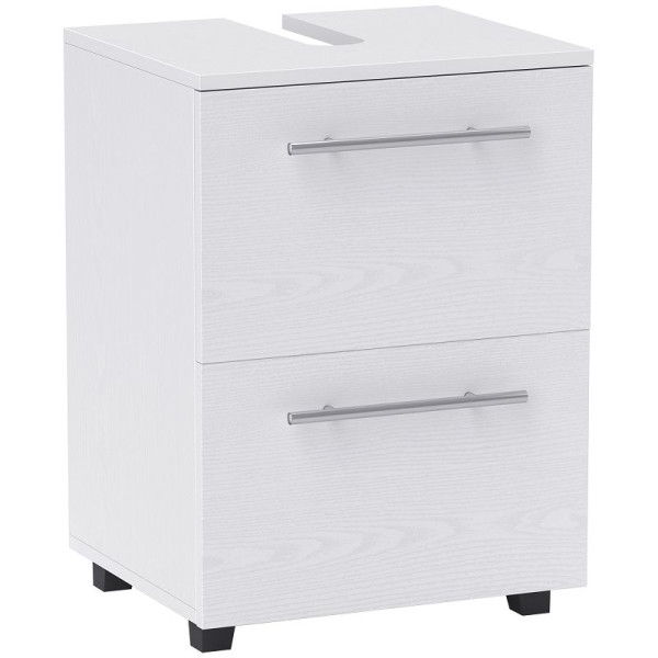 HOMCOM Badezimmerschrank, Waschbecken-Kommode mit Schublade, kompakt, Spanplatte, Weiß, 834-774V90WT