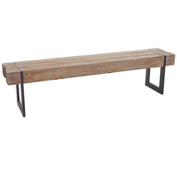 Mendler Sitzbank HWC-A15, Esszimmerbank Bank, Tanne Holz rustikal massiv, naturfarben 180cm, 56896